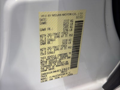 2022 Nissan Frontier PRO-4X