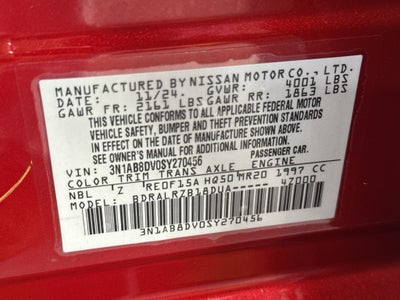 2025 Nissan Sentra SR