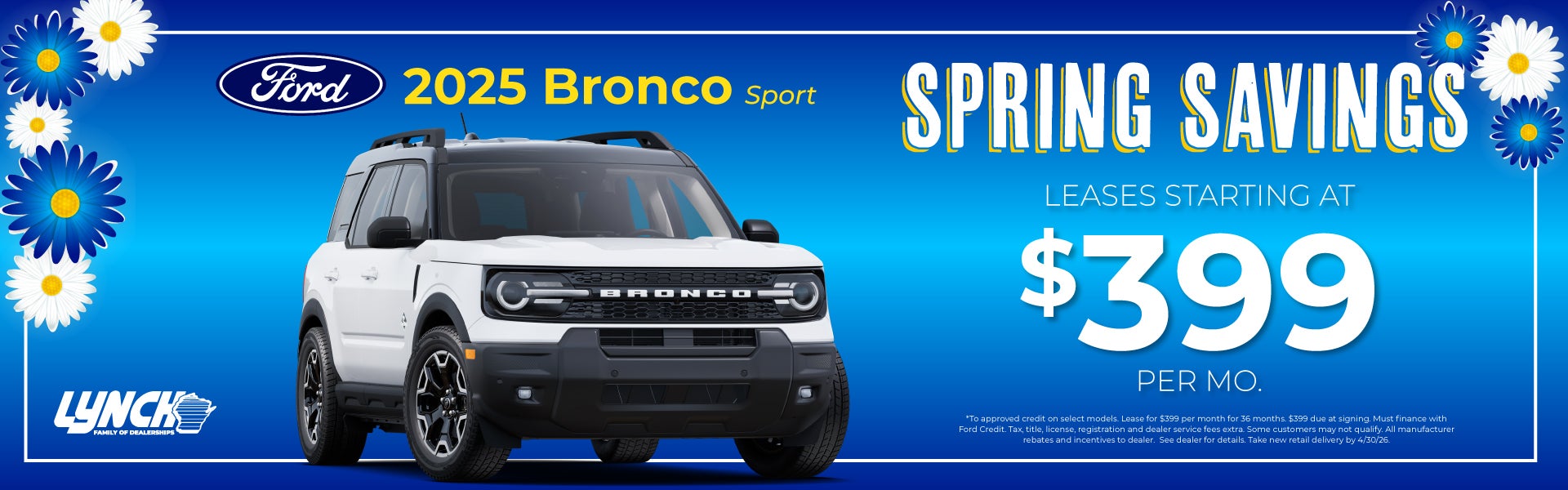 Ford Bronco sport savings at lynch ford