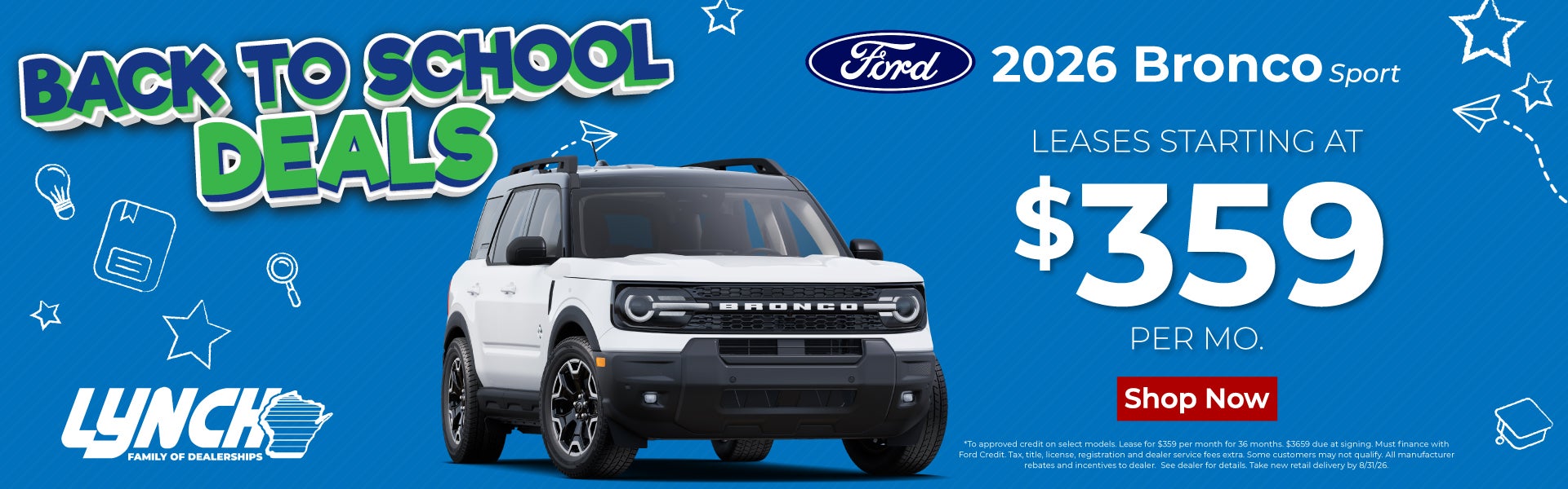 Back to School Bronco Sport offers